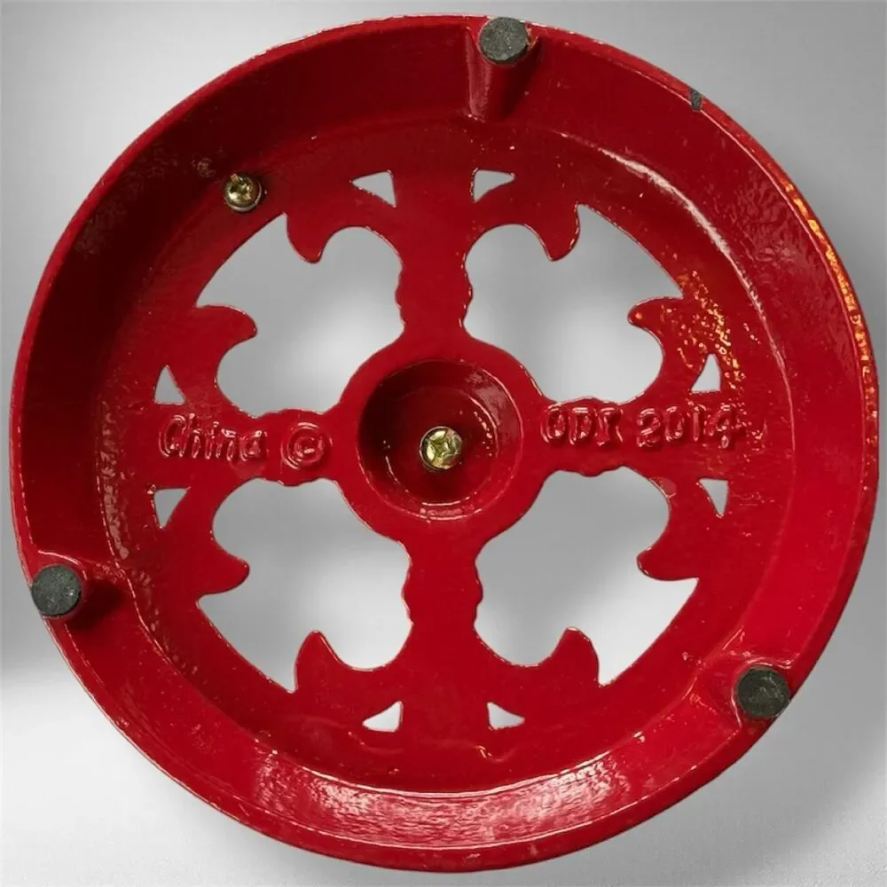 Red Cast Iron Fleur-de-Lis Paper Towel Holder